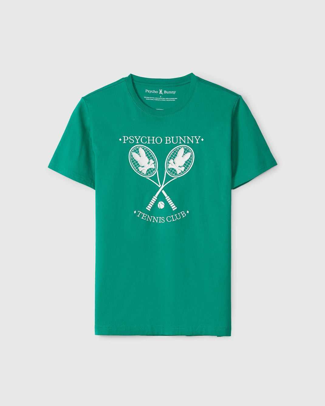 T Shirt Graphique Psycho Bunny Courtside Graphic Tee Vert Homme | IVL-81644545